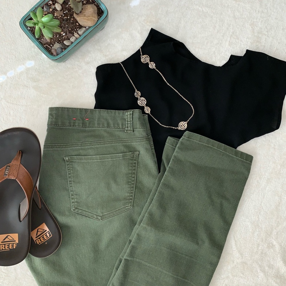 No Boundries Olive Green Skinny Pants